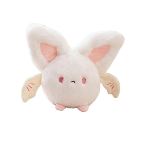 Ueiwffzo Kuscheltier Fledermaus 20cm Halloween Stofftier Plüschtier, Realistisches Plüschtier Weiche Plüsch Puppe, Geschenk für Kinder und Erwachsene (Weiß rosa) von Ueiwffzo