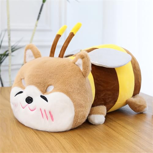 Ueiwffzo Kuscheltier Hund Plüschtier Bienen Niedlich Plush Welpen Spielzeug Plüschpuppen, Plüschtier zum Kuscheln & Spielen Geschenke für Kinder (35cm) von Ueiwffzo