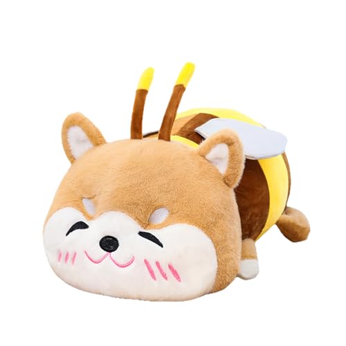 Ueiwffzo Kuscheltier Hund Plüschtier Bienen Niedlich Plush Welpen Spielzeug Plüschpuppen, Plüschtier zum Kuscheln & Spielen Geschenke für Kinder (50cm) von Ueiwffzo