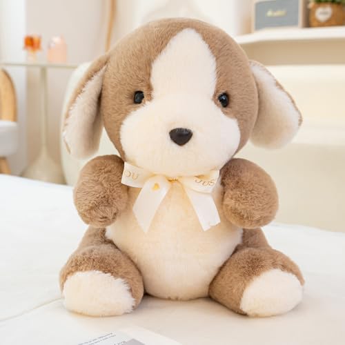 Ueiwffzo Kuscheltier Kinder Plüschtier Niedlich Hase Hund Bären Plüsch Spielzeug, Cartoon Tier Kissen Kuscheltierpuppen Geschenk für Kinder (25cm,Hund) von Ueiwffzo