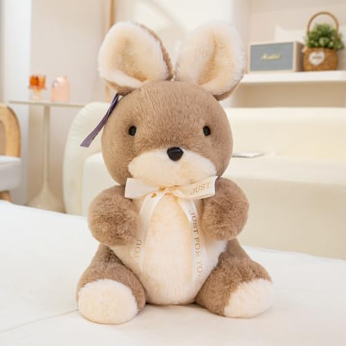 Ueiwffzo Kuscheltier Kinder Plüschtier Niedlich Hase Hund Bären Plüsch Spielzeug, Cartoon Tier Kissen Kuscheltierpuppen Geschenk für Kinder (30cm,Hase) von Ueiwffzo