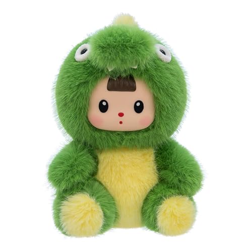 Ueiwffzo Kuscheltier Plüschfigur, Plüsch Spielzeug Puppe 17cm, Süßes Plüschtier zum Kuscheln & Spielen, Cartoon Gefüllte Puppen für Kinder Geburtstag Geschenk (Dinosaurier) von Ueiwffzo