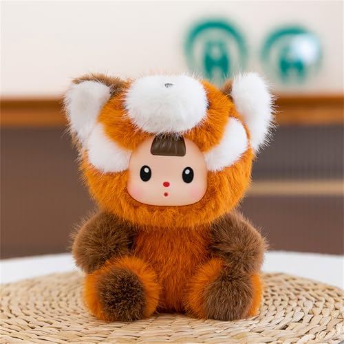 Ueiwffzo Kuscheltier Plüschfigur, Plüsch Spielzeug Puppe 17cm, Süßes Plüschtier zum Kuscheln & Spielen, Cartoon Gefüllte Puppen für Kinder Geburtstag Geschenk (Waschbären) von Ueiwffzo