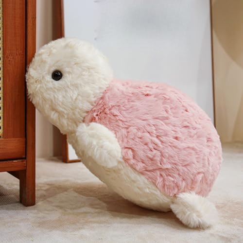 Ueiwffzo Kuscheltier Schildkröte, Süße Schildkröte Plüschtier Flauschiges Plüsch Schildkröte Stofftier Spielzeug kuschelkissen Dekokissen für Kinderzimmer Schlafzimmer Deko (25cm,Rosa) von Ueiwffzo