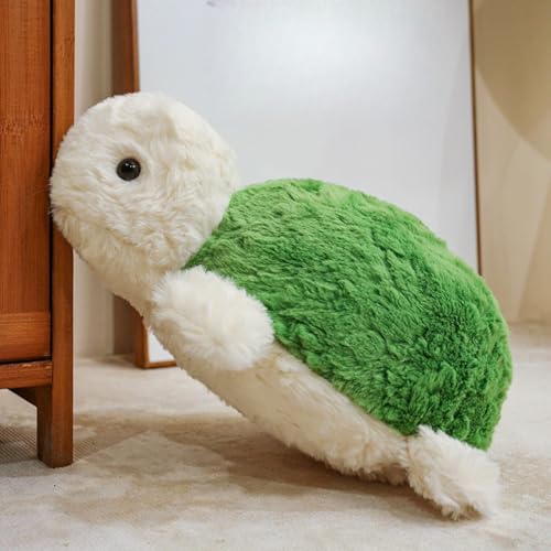 Ueiwffzo Kuscheltier Schildkröte, Süße Schildkröte Plüschtier Flauschiges Plüsch Schildkröte Stofftier Spielzeug kuschelkissen Dekokissen für Kinderzimmer Schlafzimmer Deko (35cm,Grün) von Ueiwffzo