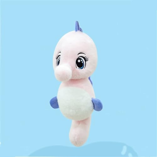 Ueiwffzo Kuscheltier Seepferdchen Plüschpuppen tierisches, Plüschtier Cartoon Süßes Seepferdchen Plüsch Spielzeug Geschenk für Kinder Baby Mädchen Junge (55cm,Rosa) von Ueiwffzo