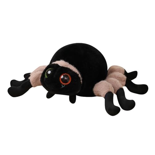 Ueiwffzo Kuscheltier Spinne Stofftier Plüschtier für Kinder, Niedliches Spinne Wurfkissen Kuscheltier Geschenk Halloween für Erwachsene und Kinder (40cm,Braun) von Ueiwffzo