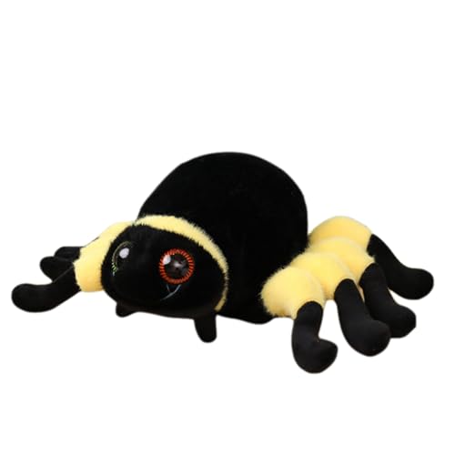 Ueiwffzo Kuscheltier Spinne Stofftier Plüschtier für Kinder, Niedliches Spinne Wurfkissen Kuscheltier Geschenk Halloween für Erwachsene und Kinder (40cm,Gelb) von Ueiwffzo
