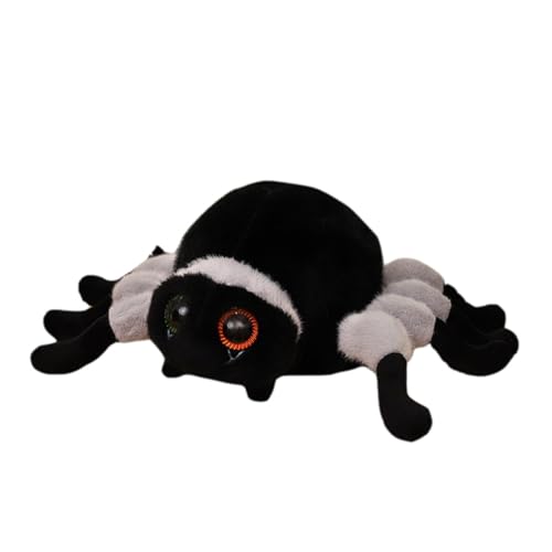 Ueiwffzo Kuscheltier Spinne Stofftier Plüschtier für Kinder, Niedliches Spinne Wurfkissen Kuscheltier Geschenk Halloween für Erwachsene und Kinder (40cm,Grau) von Ueiwffzo