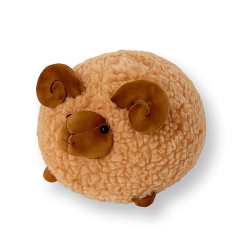 Ueiwffzo Kuscheltier lamm Schaf, Plüsch Spielzeug Schafe Plüschtier für Kinder, Flauschiger Stofftier zum Spielen, Geschenk & Kuscheln, Niedlich Schaf (45cm,Braun) von Ueiwffzo