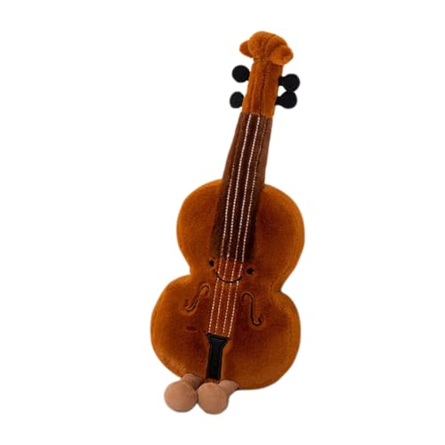 Ueiwffzo Musikinstrumente Plüschtier, Niedlich Cartoons Gitarre Geige Kuscheltier, Weiche Spielzeug Kuscheltier Geschenke für Baby Mädchen und Jungen (Geige 38cm) von Ueiwffzo