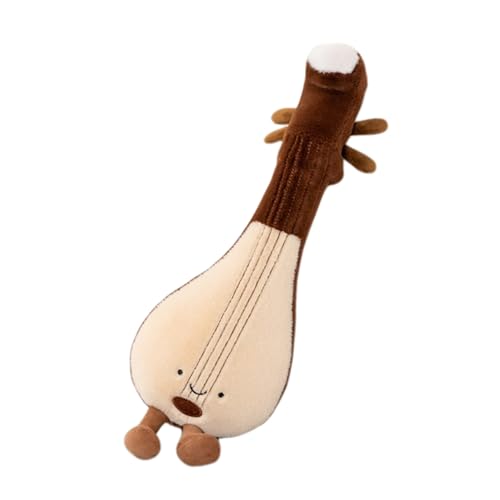 Ueiwffzo Musikinstrumente Plüschtier, Niedlich Cartoons Gitarre Geige Kuscheltier, Weiche Spielzeug Kuscheltier Geschenke für Baby Mädchen und Jungen (Pipa 38cm) von Ueiwffzo