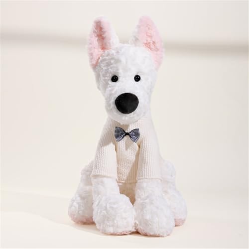 Ueiwffzo Plüsch Hund Kuscheltier, Niedlich Hund Plüschtier Weiß Welpen Spielzeug Stofftier zum Kuscheln und Spiele, Plüschtiere Geschenke für Kinder (32cm) von Ueiwffzo