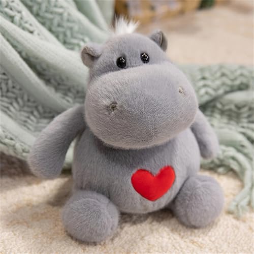 Ueiwffzo Plüsch Nilpferd Hippo, Flusspferd Kuscheltier, Nilpferd Plüschtier Stofftier Spielzeug, Geschenk für Kinder Mädchen, Flauschiges Stofftier Nilpferd zum Kuscheln & Spielen (35cm,Grau) von Ueiwffzo