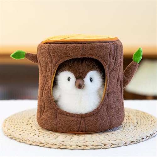 Ueiwffzo Plüschtier, Pelzige Vogel-Plüschpuppe, Niedlicher Kleiner Vogel Kuscheltier, Plüsch Spielzeug als Geschenk für Ihre Freunde (B 12cm+Baumlöcher) von Ueiwffzo