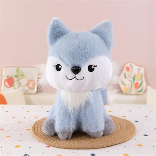 Ueiwffzo Plüschtier Dschungeltiere Kuscheltier Fuchs 40cm Plüsch Spielzeug für Jungen, Mädchen & Babys Flauschiges Puppen Stofftier Geschenke für Kinder (Blau) von Ueiwffzo