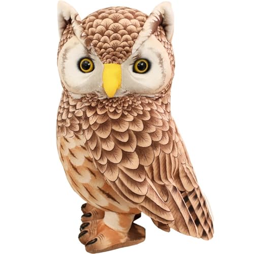Ueiwffzo Plüschtier Eule Niedliches Kuscheltier Plüschpuppe Eule Plüsch Puppe Spielzeug, Geburtstag Geschenke für Kinder Jungen und Mädchen (25cm) von Ueiwffzo