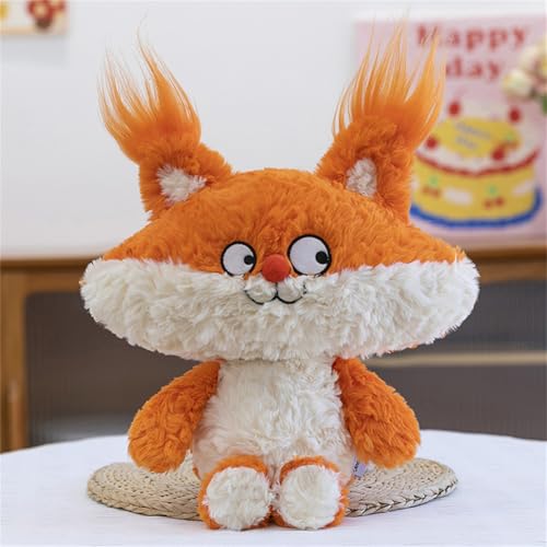 Ueiwffzo Plüschtier Fuchs Plüsch Kuscheltier 35cm Spielzeug Flauschiger Stofftier, Spielen Fuchs Plüschtier für Mädchen und Jungen Kinder und Baby (Orange) von Ueiwffzo