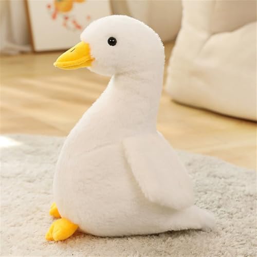 Ueiwffzo Plüschtier Große Ente, Plüsch Kuscheltier Gans, Weich Süßes Gans Kuscheltier Spielzeug Tier für Erwachsene und Kinder Geschenke (30cm,Weiß) von Ueiwffzo
