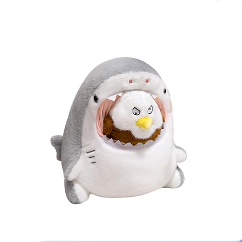 Ueiwffzo Plüschtier Hai Tier 2er Set, Kuscheltier Weich Plüsch Spielzeug Abnehmbar 30cm Umarmungskissen Tier Kissen für Erwachsene und Kinder Geschenke (Adler) von Ueiwffzo