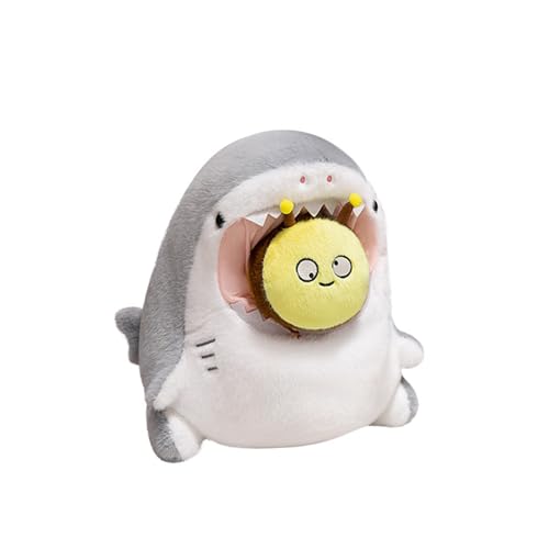 Ueiwffzo Plüschtier Hai Tier 2er Set, Kuscheltier Weich Plüsch Spielzeug Abnehmbar 30cm Umarmungskissen Tier Kissen für Erwachsene und Kinder Geschenke (Biene) von Ueiwffzo
