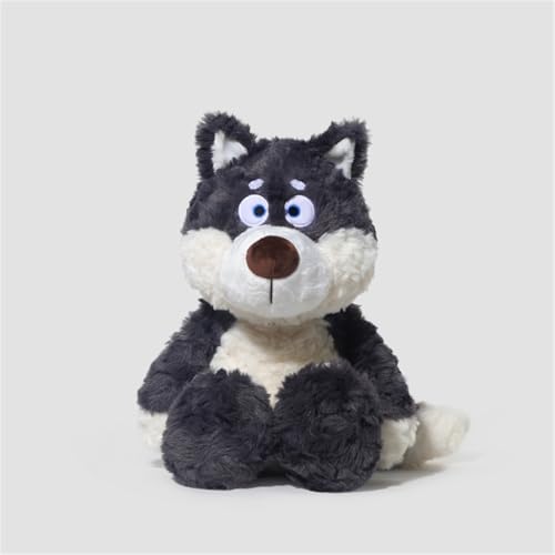 Ueiwffzo Plüschtier Hund, Grau Wolf Kuscheltier, Süßes Stofftier Realistisch Kuscheltier, Flauschiges Stofftier Spielzeug Hund zum Kuscheln, Spielen und Schlafen (Grau Wolf 40cn) von Ueiwffzo