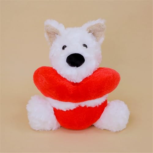 Ueiwffzo Plüschtier Tiere umarmen Liebe, 25cm Niedlich Kuscheltier Plüschpuppen, Kuscheltiere Weiche Plüsch Spielzeug Puppe Plüschtiere Geschenk (Hund) von Ueiwffzo