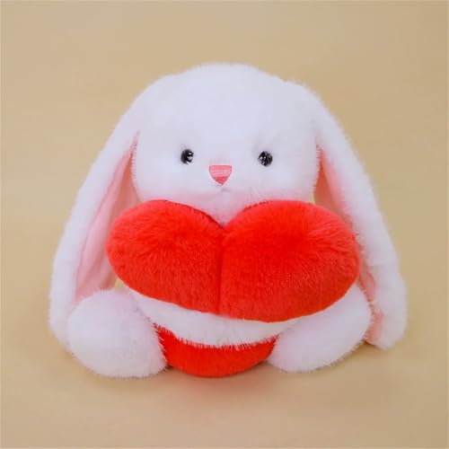 Ueiwffzo Plüschtier Tiere umarmen Liebe, 25cm Niedlich Kuscheltier Plüschpuppen, Kuscheltiere Weiche Plüsch Spielzeug Puppe Plüschtiere Geschenk (Kaninchen) von Ueiwffzo
