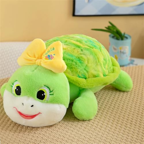 Ueiwffzo Schildkröte Kuscheltier, Niedliche Weiche Schildkröte Plüschtier, Kuschelkissen Kinderzimmer Plüsch Spielzeug Stofftier, Geschenk für Mädchen Jungen (45cm,Gelb) von Ueiwffzo