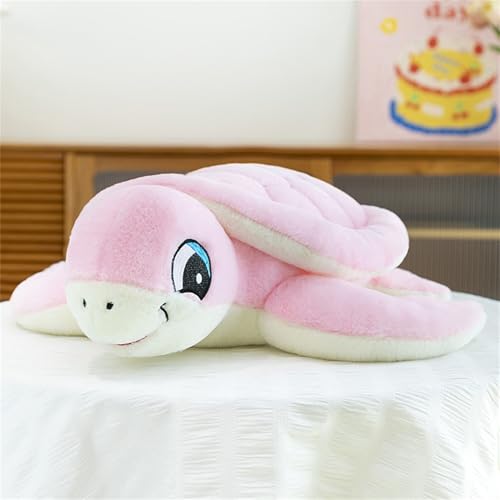 Ueiwffzo Schildkröte Kuscheltier, Plüsch Niedliche Schildkröte Plüschtier Flauschiges Stofftier Plüschtiere Spielzeug Kuschelkissen Dekokissen Für Kinderzimmer Deko (42cm,Rosa) von Ueiwffzo