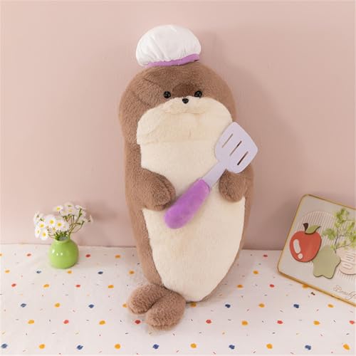 Ueiwffzo Siegel Plüschtier Kuscheltiere, 70cm Kuscheltier zum Kuscheln & Spielen Plüsch Spielzeug, Weiche Siegel Plüschpuppen Kuscheltier für Kinder (Koch) von Ueiwffzo