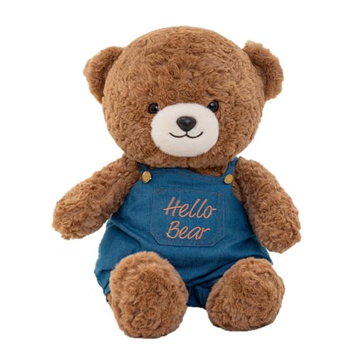 Ueiwffzo Teddybär Weiches mit Bänderhosen Kuscheltier Niedlich Plush bär Spielzeug Stofftier zum Kuscheln und Spielen, Geschenke für Kinder (50cm) von Ueiwffzo