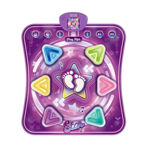 Uezeth Tanzmatte für Kinder von 3 bis 8 Jahren, Tanzmatte für Kinder, elektronische Tanzmatte für Mädchen und Jungen, Spiel für Innen/Außen (B-Bluetooth) von Uezeth
