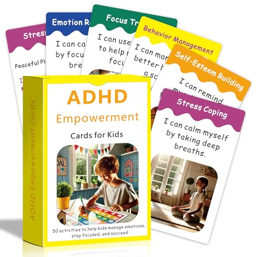 Gedeihen mit ADHS-Karten für Kinder, ADHS-Tools für Kinder, Wut-Management für Kinder, 50 lustige Aktivitäten, um Kindern zu helfen, sich selbst zu regulieren, sich zu konzentrieren und erfolgreich zu Gedeihen mit ADHS-Karten für Kinder, ADHS-Tools für Kinder, Wut-Management für Kinder, 50 lustige Aktivitäten, um Kindern zu helfen, sich selbst zu regulieren, sich zu konzentrieren und erfolgreich zu von Uflognirz