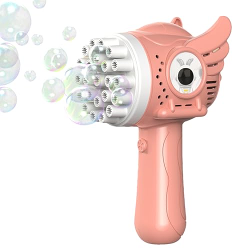 Uhngw Automatische Blasenmaschine, elektrische Bubble Machine | 23 Löcher Automatisch Engel Rabbit Bubble Blower Blower Maker | Tragbares Outdoor -Spielzeug mit Lösung für Garten Hinterhof von Uhngw