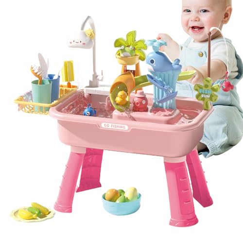 Uhngw Baby Wasserspieltisch,Outdoor Spielzeug - Lernspielzeug Mit Realistischem Elektrischem Wasserhahn 4-in-1 Spüle Für Drinnen & Draußen Spielbereich Uhngw Baby Wasserspieltisch,Outdoor Spielzeug - Lernspielzeug Mit Realistischem Elektrischem Wasserhahn 4-in-1 Spüle Für Drinnen & Draußen Spielbereich von Uhngw