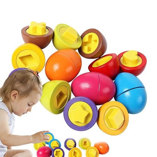 Uhngw Eierspielzeug, passende Eier - Playtime Eggs Set von 8 - Früheres Lernen passender Farbformerkennung Sorter -Puzzle für Kleinkind -Osterreisespiele Uhngw Eierspielzeug, passende Eier - Playtime Eggs Set von 8 - Früheres Lernen passender Farbformerkennung Sorter -Puzzle für Kleinkind -Osterreisespiele von Uhngw
