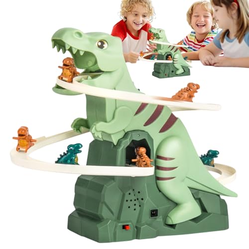 Uhngw Elektrischer Treppensteiger Spielzeug - Kletter-Rutschen Musikspielzeug - Interaktives Realistisches Achterbahn Spielset für Kinder Mädchen Indoor Outdoor Garten von Uhngw