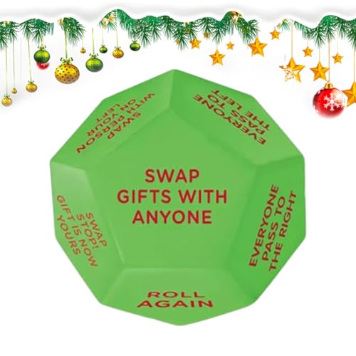 Uhngw Exchange Dice Game, 12 Seiten Holz Würfel Brettspiel für Weihnachten, Gruppenaktivitäten Accessoire für Familienfeier BBQ Dating Travel Yard Hinterhof Uhngw Exchange Dice Game, 12 Seiten Holz Würfel Brettspiel für Weihnachten, Gruppenaktivitäten Accessoire für Familienfeier BBQ Dating Travel Yard Hinterhof von Uhngw