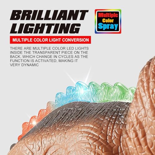 Uhngw Ferngesteuerter Dinosaurier, Fernbedienung Dinosaurier Mit Licht Sprühgeräusch Für Kinder, Elektronisches Laufendes Spielzeug Für Mädchen Geburtstag Weihnachten Geschenkidee von Uhngw