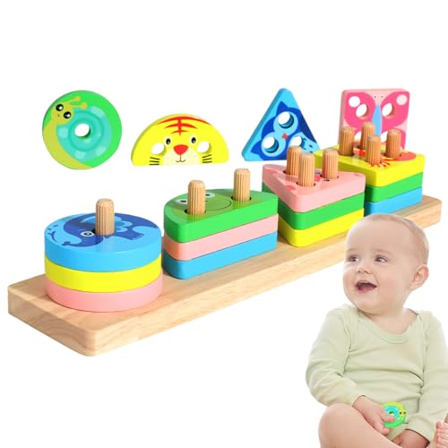 Uhngw Holzform -Sorter -Spielzeug, Formsortierung und Stapelspielzeug | Tierthema Holzstapel Matching Toys - Geometrisches Brettspiel, pädagogisches Lernpuzzle, Feinmotorik -Fähigkeiten zum Geburtstag Uhngw Holzform -Sorter -Spielzeug, Formsortierung und Stapelspielzeug | Tierthema Holzstapel Matching Toys - Geometrisches Brettspiel, pädagogisches Lernpuzzle, Feinmotorik -Fähigkeiten zum Geburtstag von Uhngw
