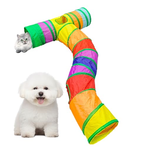 Uhngw Katzenröhre, großer Spieltunnel für den Innenbereich, interaktives Kätzchenhaus, buntes Haustierzubehör für kleine Rassen, und Zuhause Uhngw Katzenröhre, großer Spieltunnel für den Innenbereich, interaktives Kätzchenhaus, buntes Haustierzubehör für kleine Rassen, und Zuhause von Uhngw