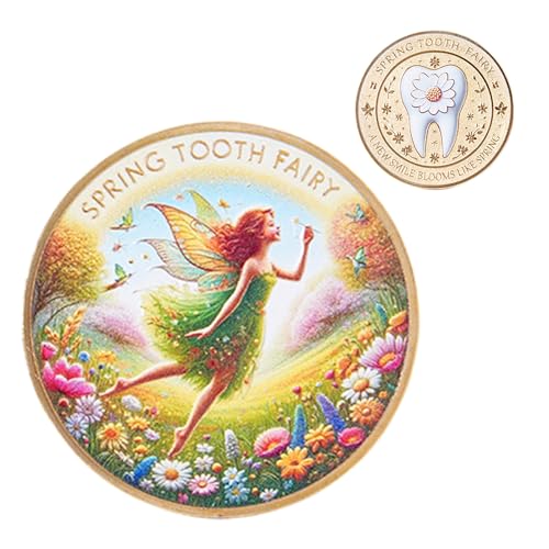 Uhngw Kinder-Souvenir-Münze zum Zahnwechsel, Metall-Belohnungsmünze zum Wechseln der Zähne, Andenken, tragbar, leicht, für , Mädchen, Kinder Uhngw Kinder-Souvenir-Münze zum Zahnwechsel, Metall-Belohnungsmünze zum Wechseln der Zähne, Andenken, tragbar, leicht, für , Mädchen, Kinder von Uhngw