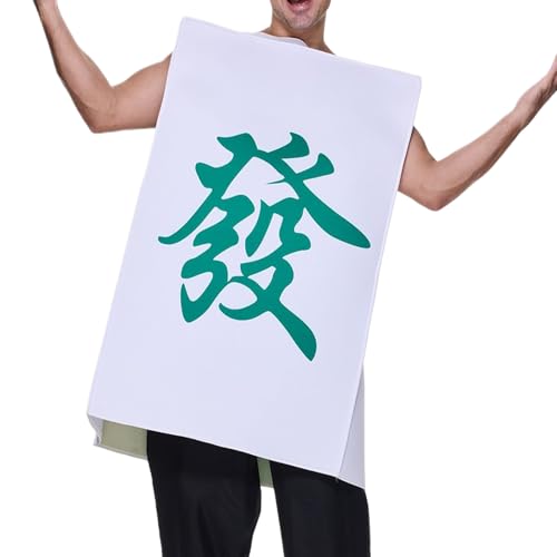 Uhngw Lustiges Erwachsenen Kostüm - Realistisches Mahjong Kostüm - Scherzartige Verkleidung Für Damen Herren Versammlung Bühnenauftritt Party Cosplay Event Zuhause von Uhngw