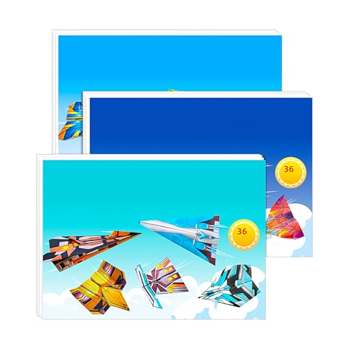 Uhngw Papierflugzeug-Set,Bastelset Mit 108 Bögen Für Papierflieger - Sinnespiel Lernspielzeug Für Kinder Uhngw Papierflugzeug-Set,Bastelset Mit 108 Bögen Für Papierflieger - Sinnespiel Lernspielzeug Für Kinder von Uhngw