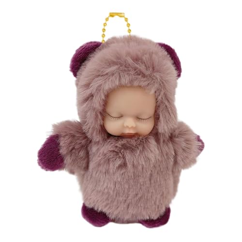 Uhngw Schlüsselanhänger Plüschtiere,Schlafplüsch | 3,94-Zoll-ultraweiche schlafende Kleinkindpuppen - Schlafender Plüschkumpel, beruhigende Plüschpuppe, Rucksackanhänger für Kinder- und Uhngw Schlüsselanhänger Plüschtiere,Schlafplüsch | 3,94-Zoll-ultraweiche schlafende Kleinkindpuppen - Schlafender Plüschkumpel, beruhigende Plüschpuppe, Rucksackanhänger für Kinder- und von Uhngw