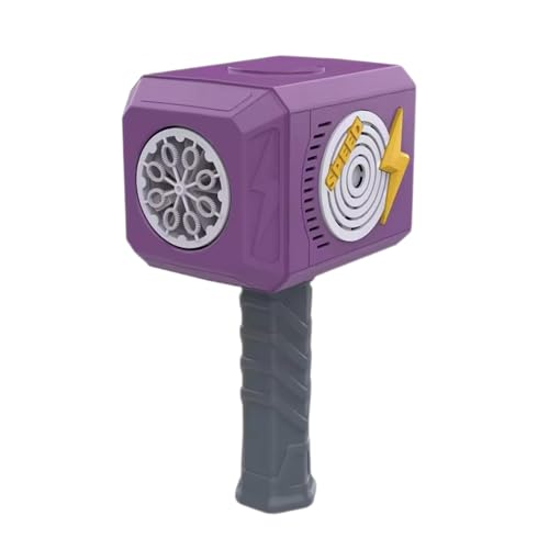 Uhngw Seifenblasenhammer, Seifenblasenmaschinenhammer,Automatischer Blasenbläser | Seifenblasenstab mit 5 Seifenblasenlösungen für Kinder, Seifenblasenmaschinen-Gebläse-Maker-Stäbe mit Licht und Musik von Uhngw