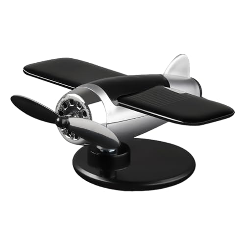 Uhngw Solarbetriebenes Flugzeugmodell - Solarbetriebene Flugzeug Deko Für Auto,Sonnengesteuerte Dashboard Figur Für Schreibtisch & Innenbereich von Uhngw
