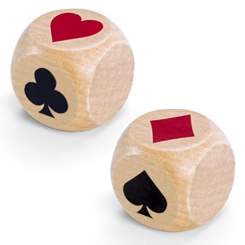 Trump Marker-Würfel-Set, 2-teilig, Euchre-Würfel, Holz, 4,9 cm, mit schwarzer Samt-Aufbewahrungstasche, Trump-Indikator für Euchre, Pinochle, Brücke, Poker und mehr, tolles Geschenk für Trump Marker-Würfel-Set, 2-teilig, Euchre-Würfel, Holz, 4,9 cm, mit schwarzer Samt-Aufbewahrungstasche, Trump-Indikator für Euchre, Pinochle, Brücke, Poker und mehr, tolles Geschenk für von Uibyriy