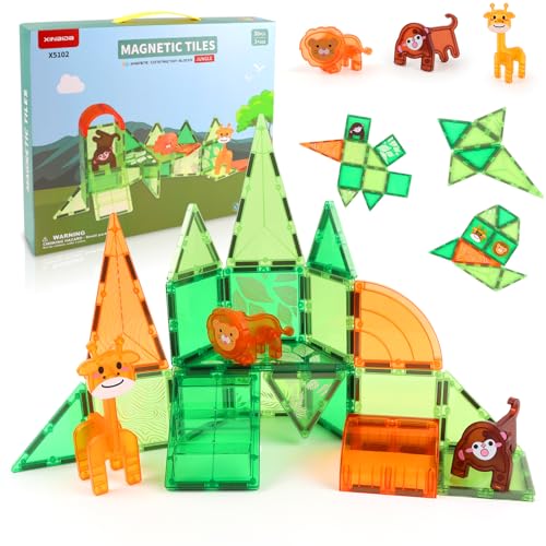 Magnetische Bausteine,Magnetische Fliesen Kinderspielzeug,Magnetische Kacheln,Magnet Spielzeug Kinder,Spielzeug ab 3 Jahre,plus Löwen,Affen und Giraffen als Statuen,Puzzlespiele für Jungen und Mädchen Magnetische Bausteine,Magnetische Fliesen Kinderspielzeug,Magnetische Kacheln,Magnet Spielzeug Kinder,Spielzeug ab 3 Jahre,plus Löwen,Affen und Giraffen als Statuen,Puzzlespiele für Jungen und Mädchen von Uiczdry